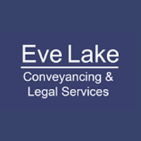 Eve Lake Conveyancing Logo white text on dark purple background