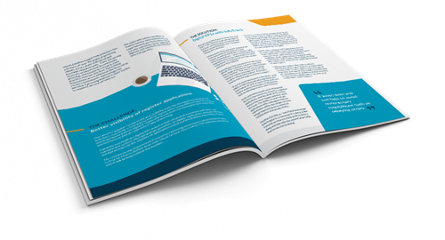 double page spread mock up of the YVA solicitors AP1 case study