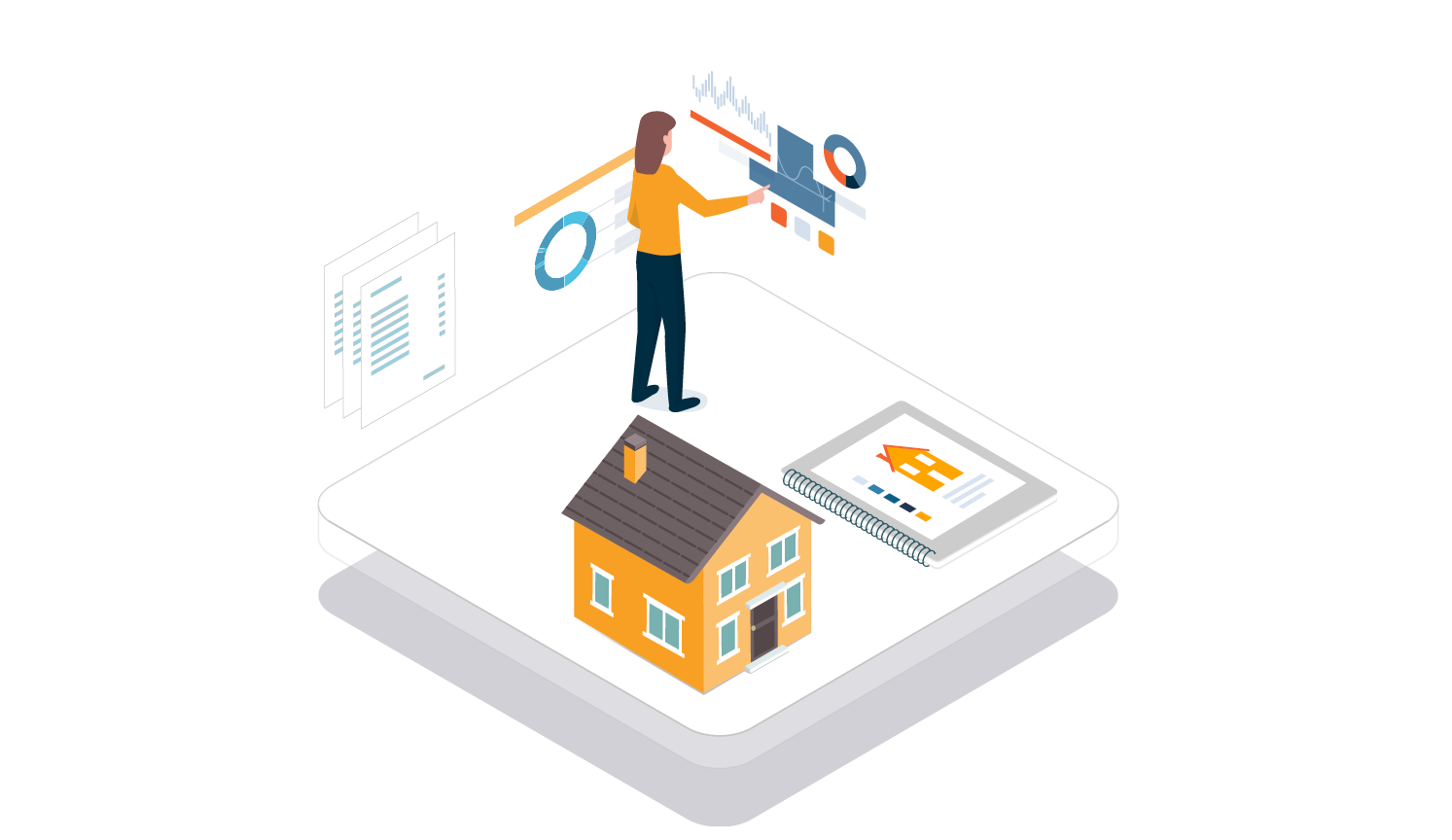 digital conveyancing isometric graphic